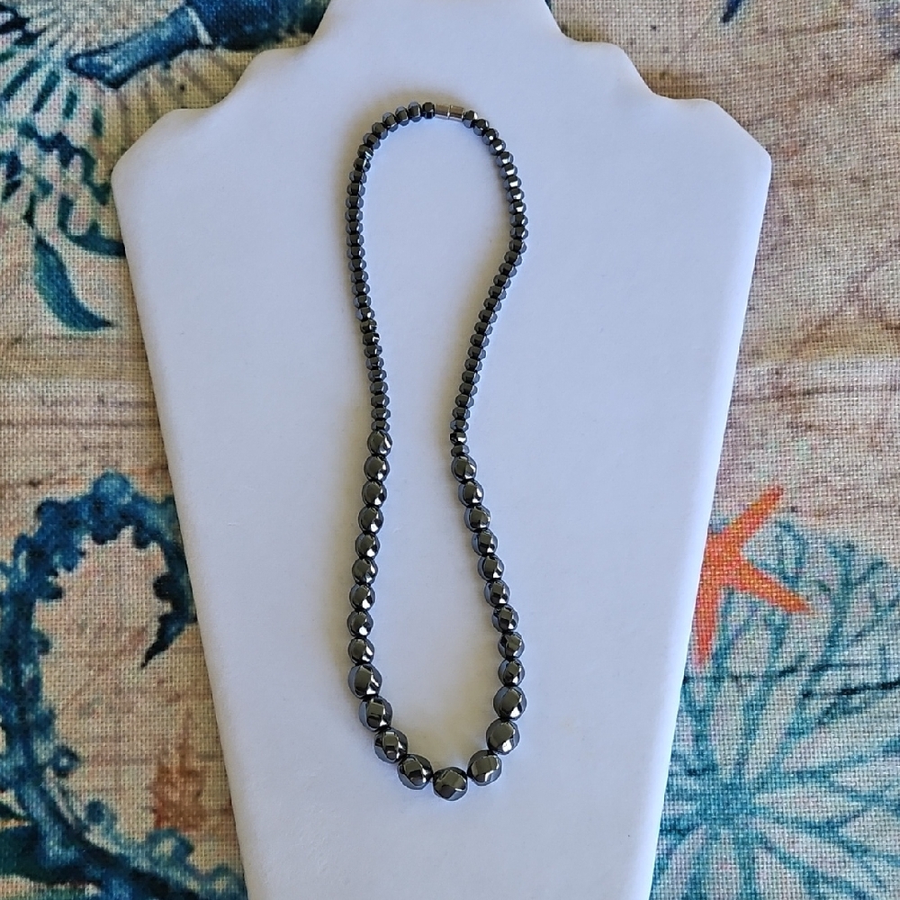 Hematite Beaded Necklace - Picture 1 of 5